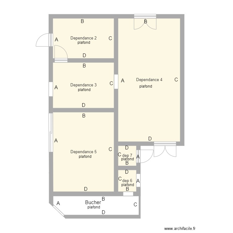 dependances 2 à 7. Plan de 0 pièce et 0 m2