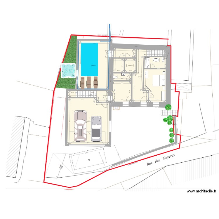 The Ecurie Villarabout. Plan de 26 pièces et 557 m2