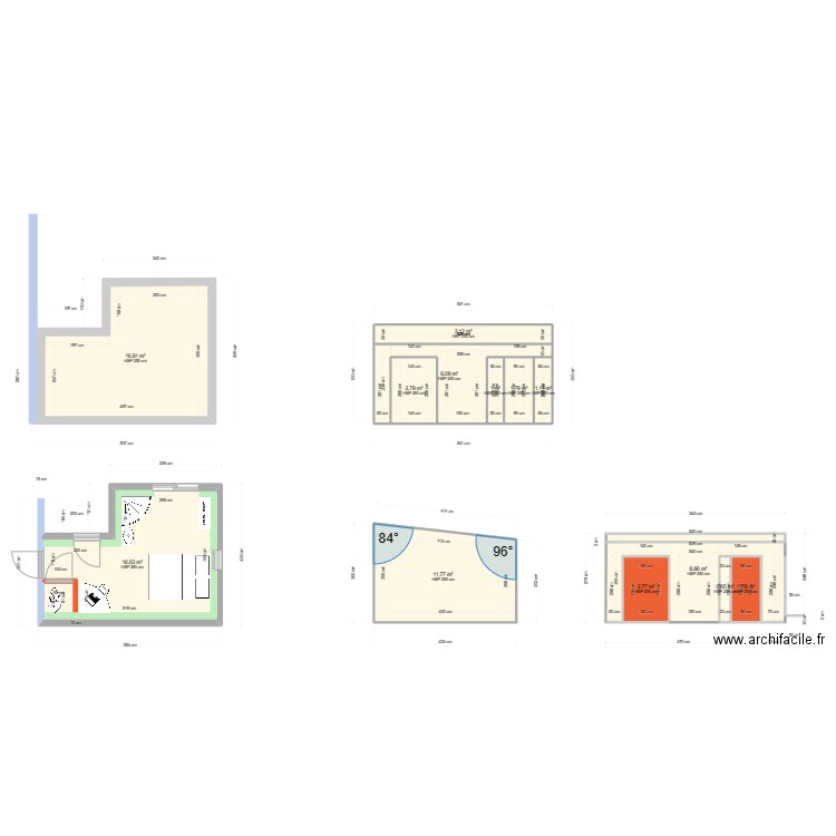 plan masse Extension mobilier. Plan de 13 pièces et 75 m2
