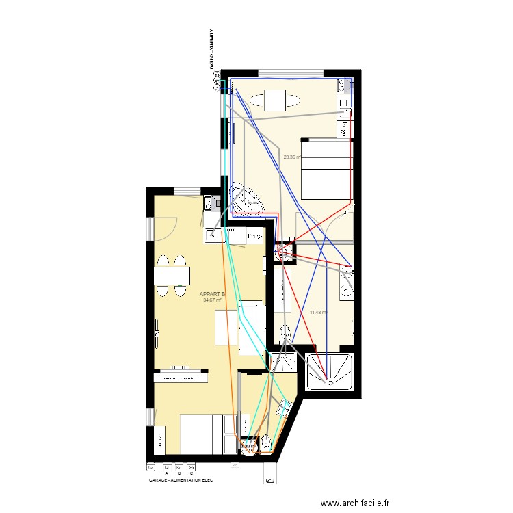 RDC 42 Av de SELVES SARLAT PLOMBERIE. Plan de 0 pièce et 0 m2