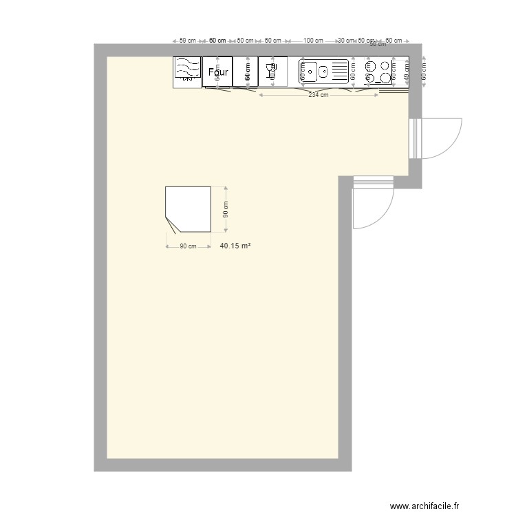 Cuisine Stef. Plan de 0 pièce et 0 m2