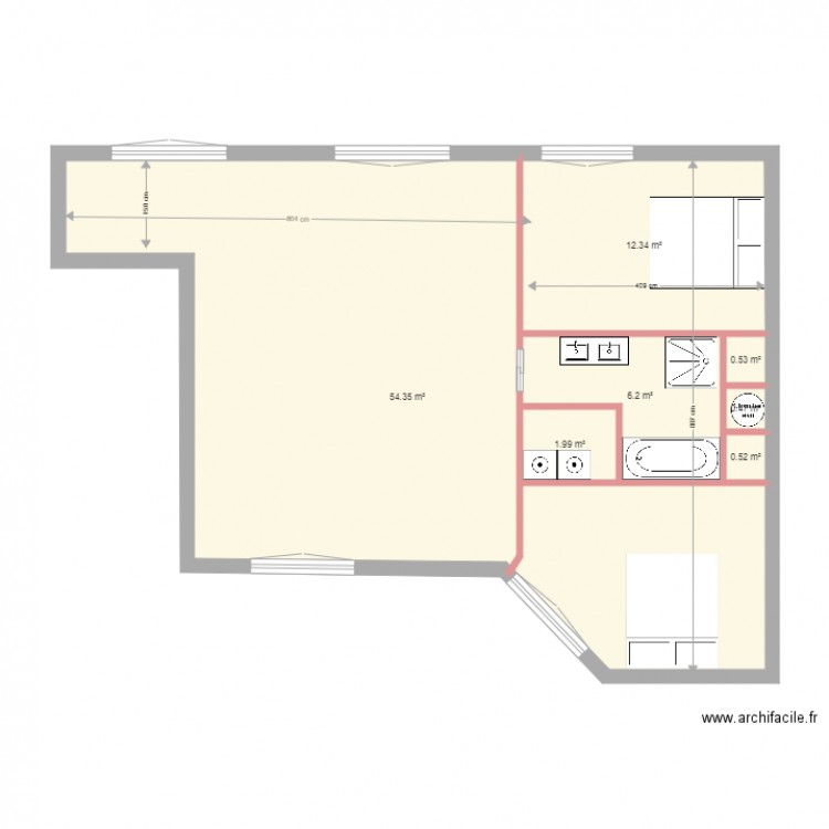 projet paris. Plan de 0 pièce et 0 m2