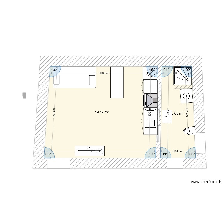 T1 CHARLIEU. Plan de 0 pièce et 0 m2