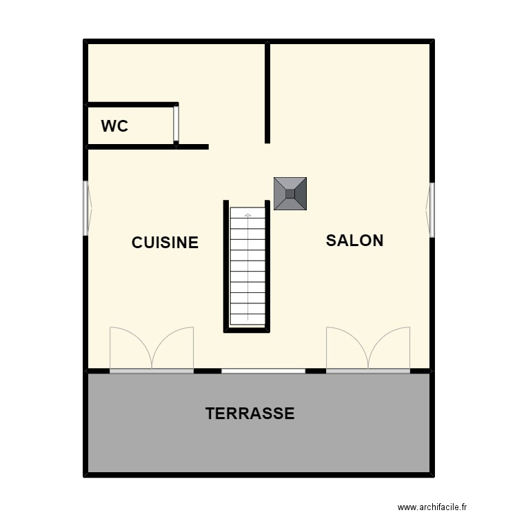 COSQUERIC 1ER. Plan de 3 pièces et 83 m2