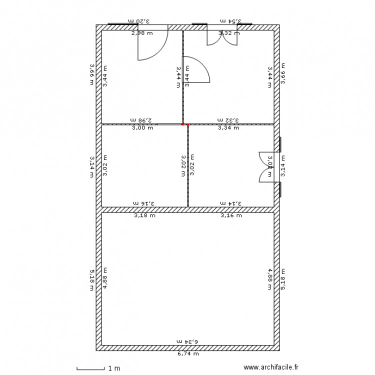 M BIS. Plan de 0 pièce et 0 m2