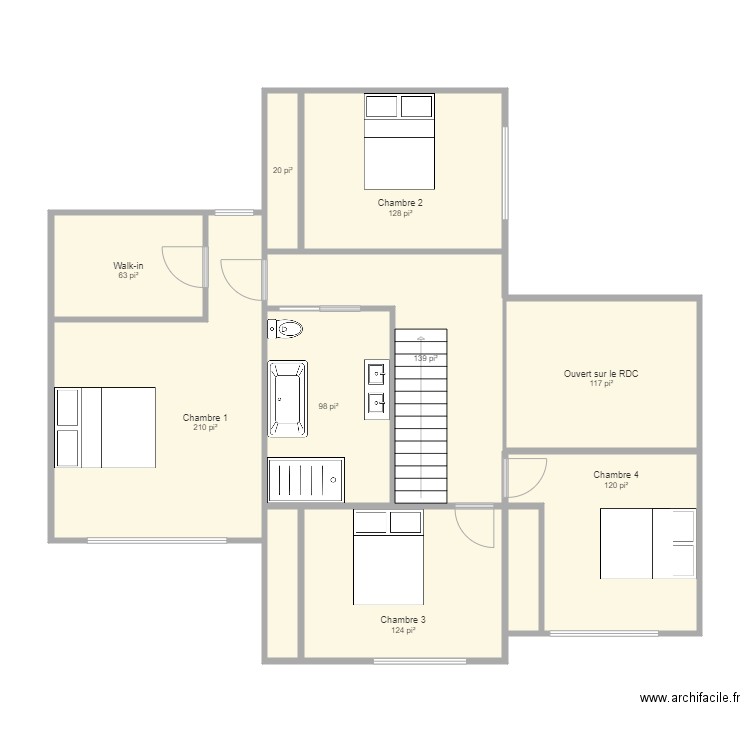 E112 Étage modifié. Plan de 0 pièce et 0 m2