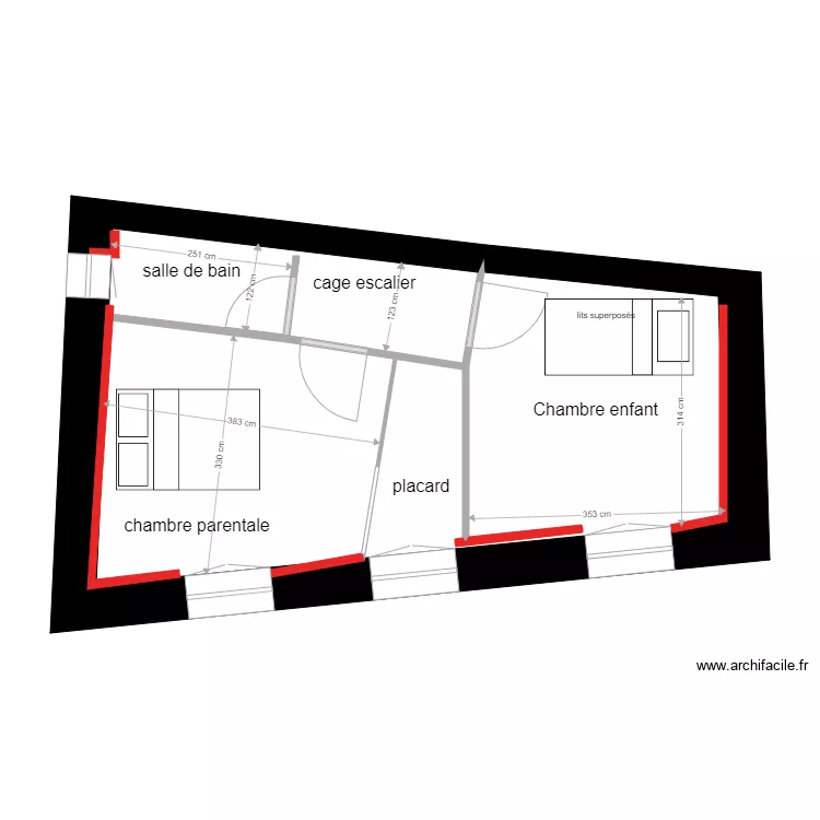LEWI &eacute;tage projet final &eacute;tage. Plan de 