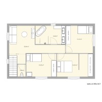 PLAN ETAGE CONSTRUCTION SDB BAIGNOIRE DROITE