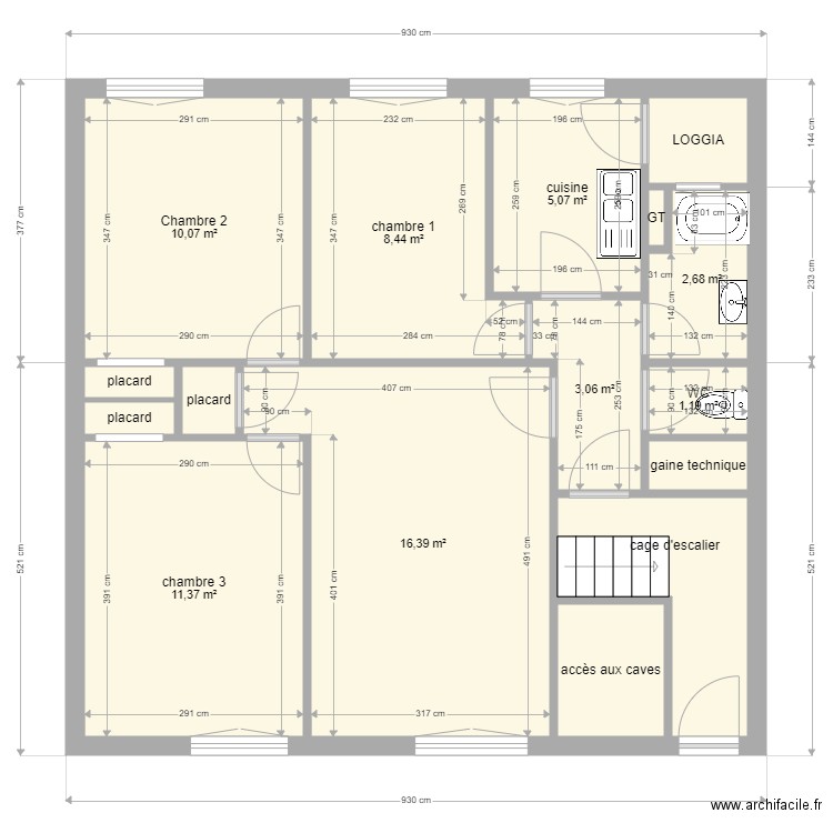 corot. Plan de 0 pièce et 0 m2