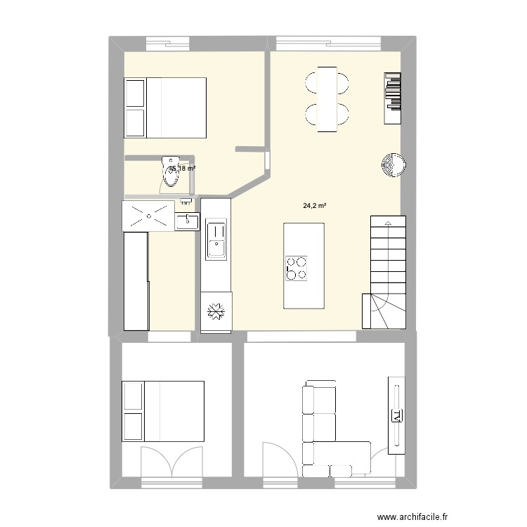 MAISON RDC modif eco. Plan de 0 pièce et 0 m2