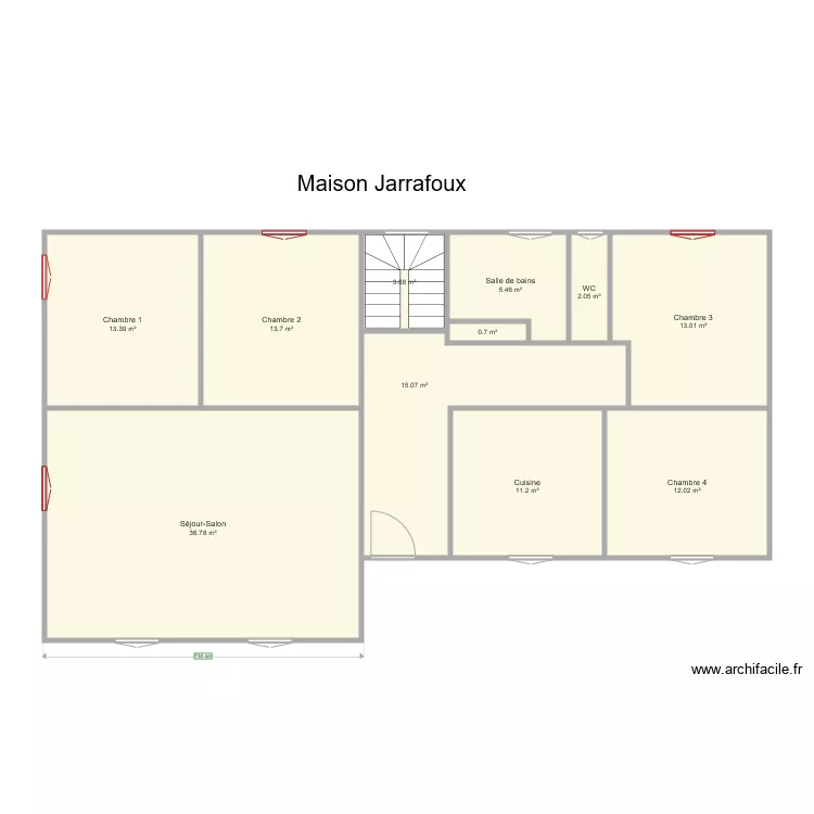 JARRAFOUX LERIGNEUX. Plan de JARRAFOUX LERIGNEUX. Plan de