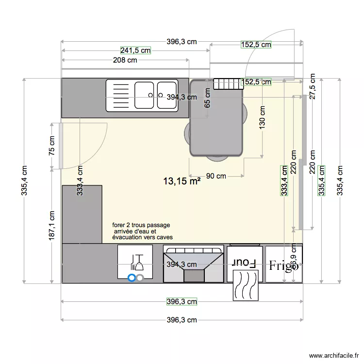   cuisine charlier. Plan de 