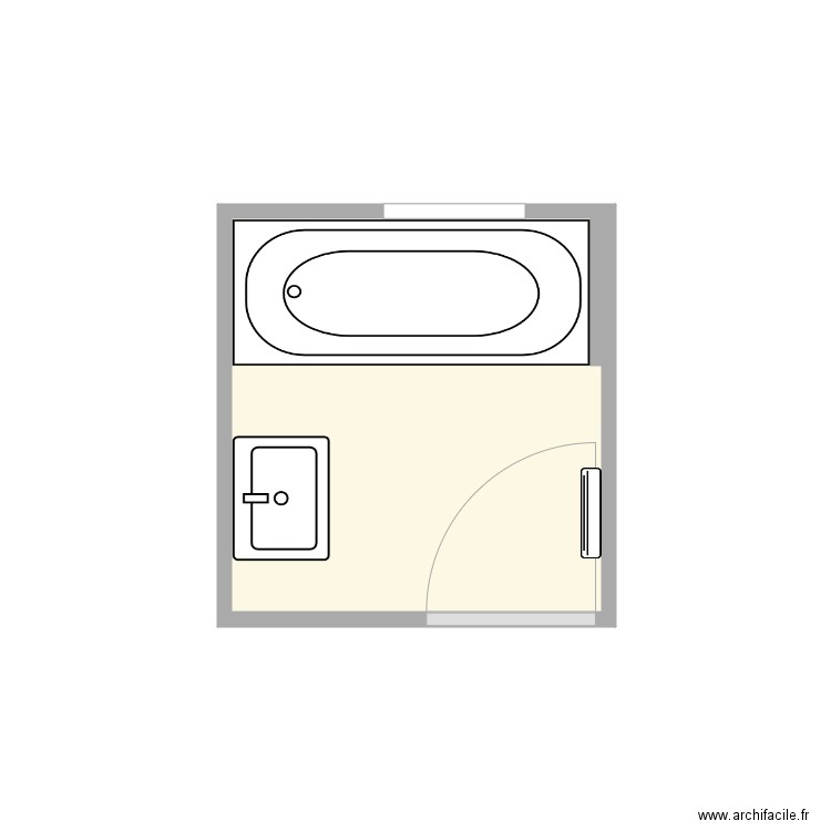 picquet avant travaux. Plan de 1 pièce et 3 m2