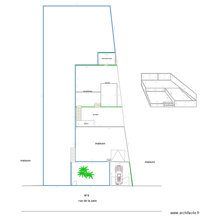 implantation piscine aderiva. Plan de 0 pièce et 0 m2