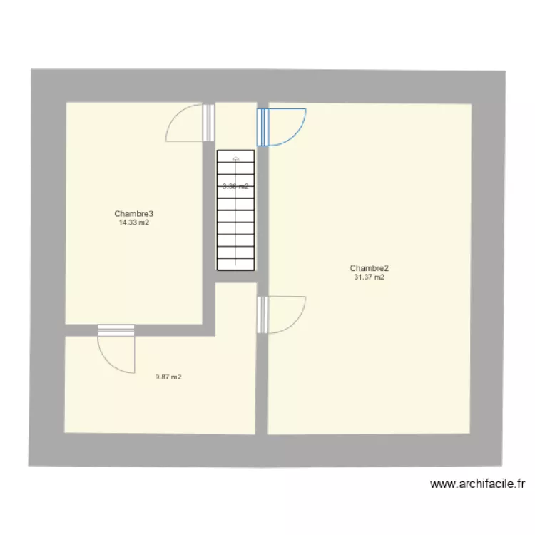 Jussy etage . Plan de 