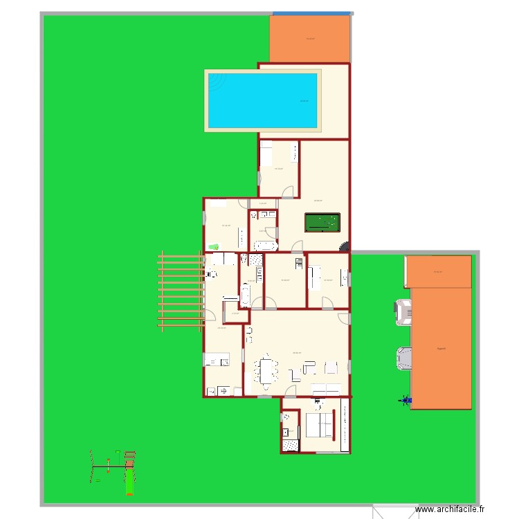 Agrandissement. Plan de 0 pièce et 0 m2