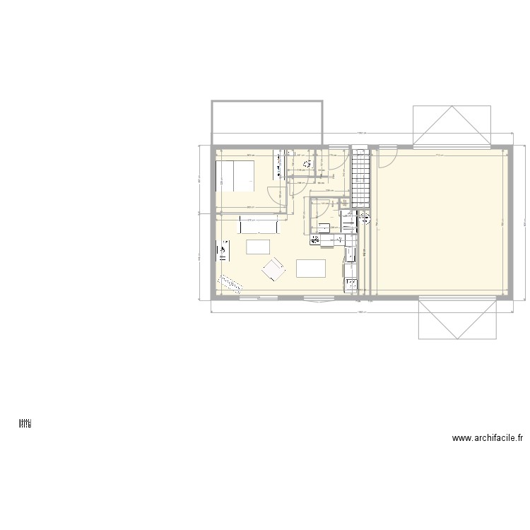 hangar. Plan de 0 pièce et 0 m2