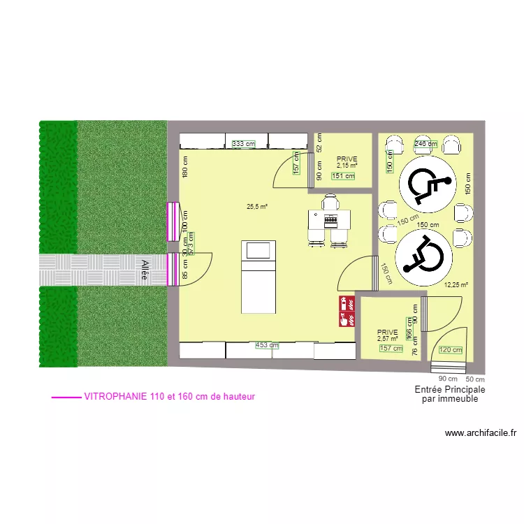 CABINET MASSEUR KINESITHERAPEUTE APRES TRAVAUX espace d usage. Plan de CABINET MASSEUR KINESITHERAPEUTE APRES TRAVAUX espace d usage. Plan de