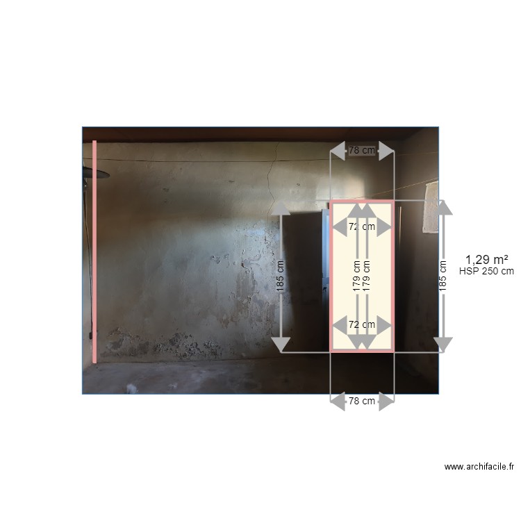 FACADE NORD PUJ. Plan de 1 pièce et 1 m2