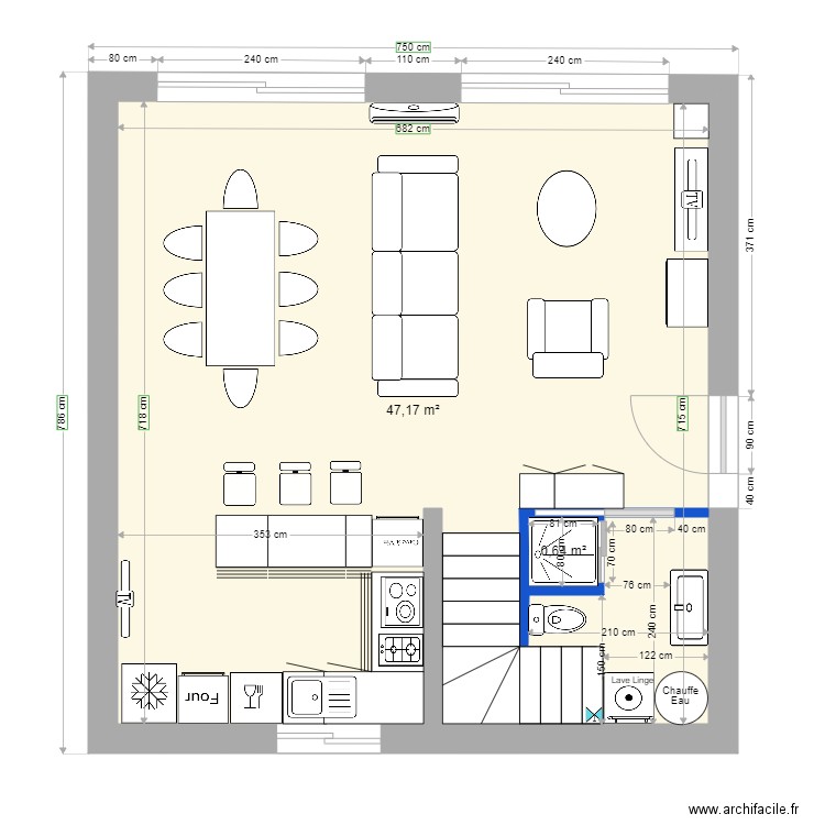 RDC. Plan de 0 pièce et 0 m2