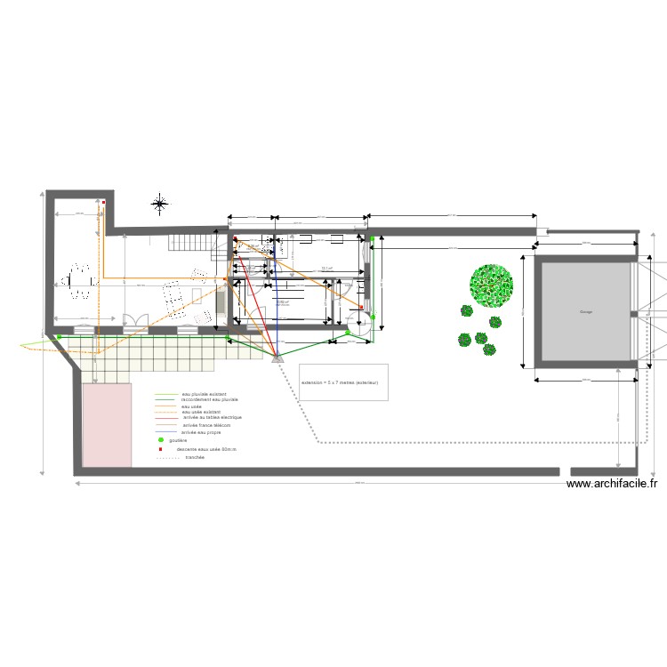 plan masse extension raccordements v2. Plan de 0 pièce et 0 m2