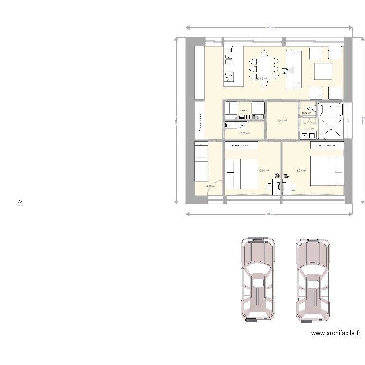 Maison de Rapport 2 chambres. Plan de 0 pièce et 0 m2