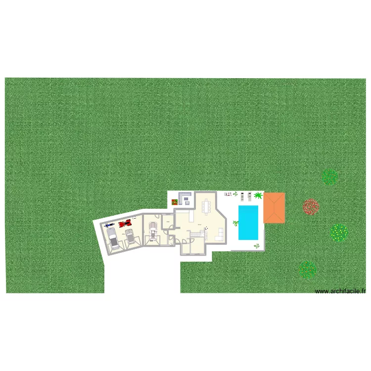 maison. Plan de 4 Pièces et 178 m²