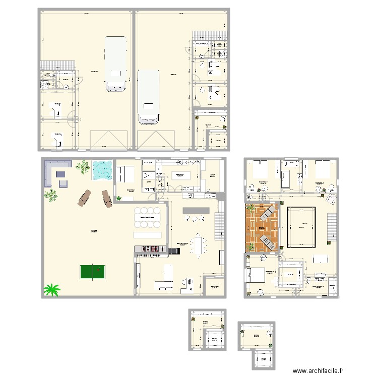 maison. Plan de 32 pièces et 751 m2