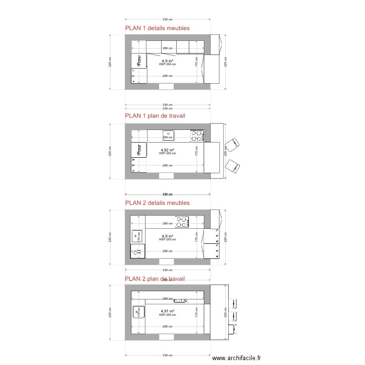 Cuisine claire et patrick. Plan de 4 pièces et 20 m2