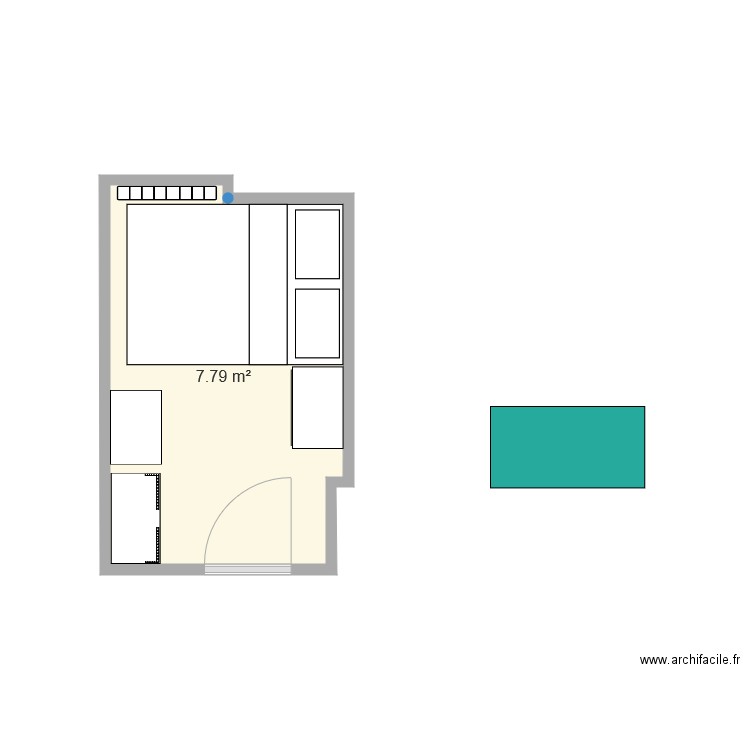 Chambre. Plan de 0 pièce et 0 m2