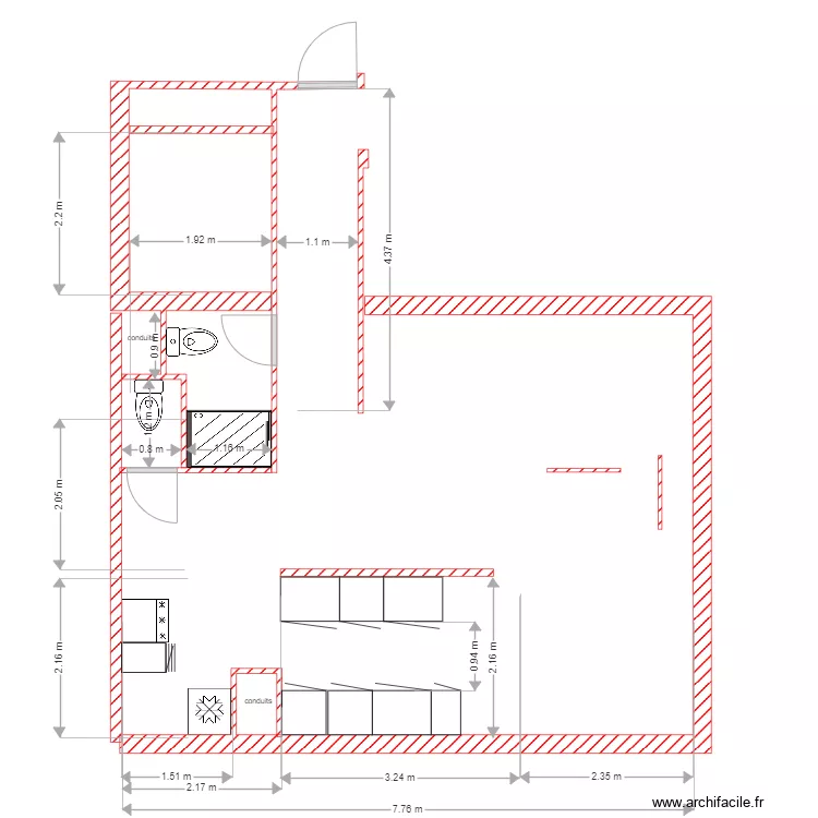 &eacute;tude LMN sanitaire 1 ter. Plan de 
