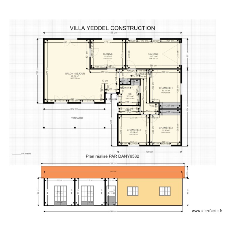VILLA YEDDEL CONSTRUCTION FACADE. Plan de 0 pièce et 0 m2
