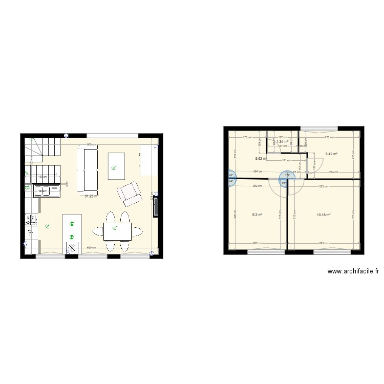 1er etage projet. Plan de 0 pièce et 0 m2