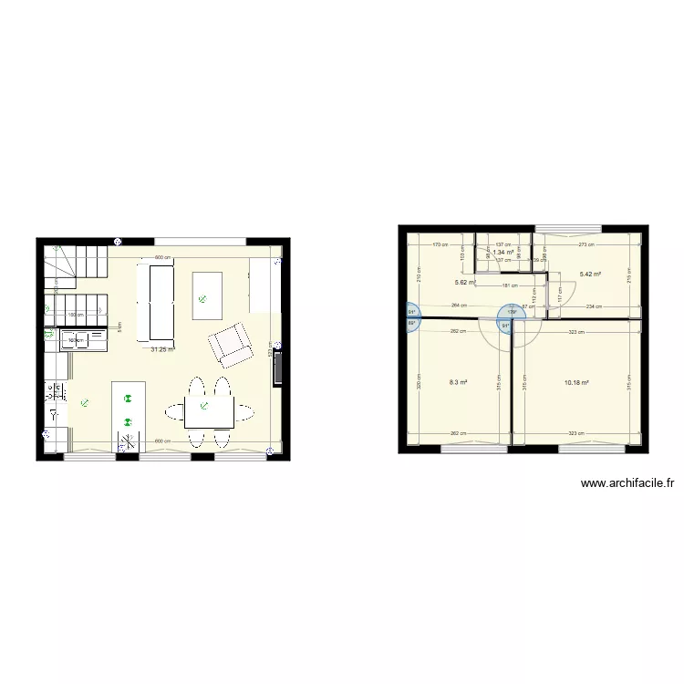 1er etage projet. Plan de 