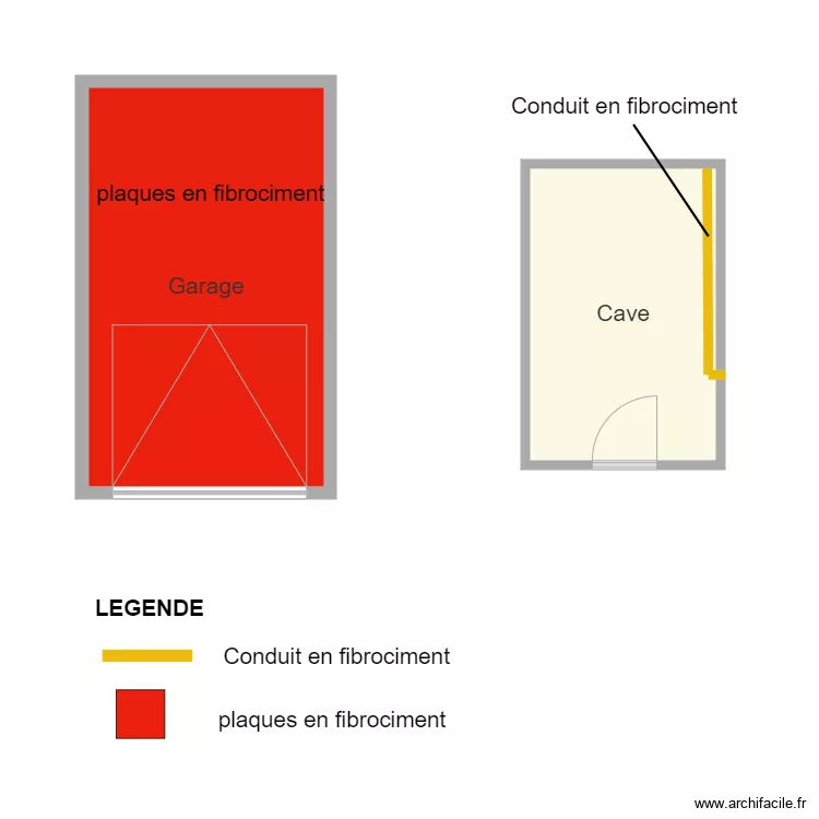 garage et cave. Plan de 