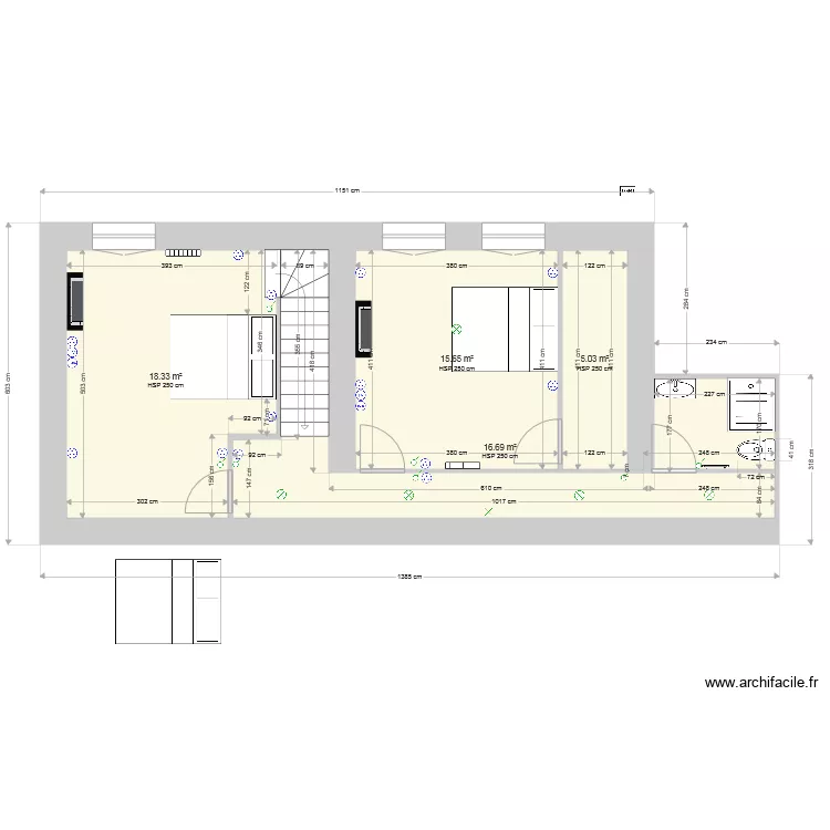 Long&egrave;re GUYNEMER Etage 1 ELEC. Plan de 