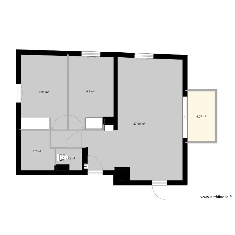 Appartement Goujon 2 . Plan de 0 pièce et 0 m2