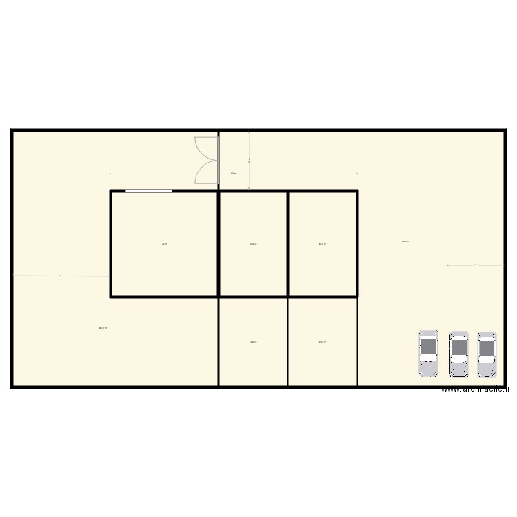 implantation plain pied la cote 148. Plan de 0 pièce et 0 m2