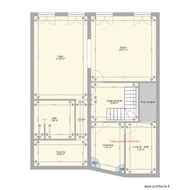 COPIE DE Perpi Mailly As Is. Plan de 38 pièces et 302 m2