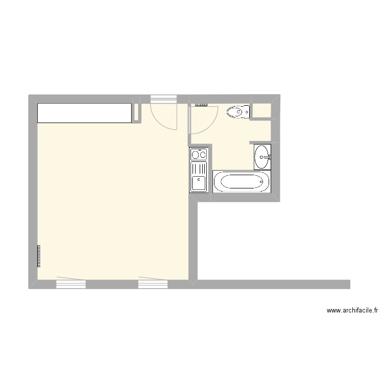 ME LEGRAND. Plan de 4 pièces et 31 m2