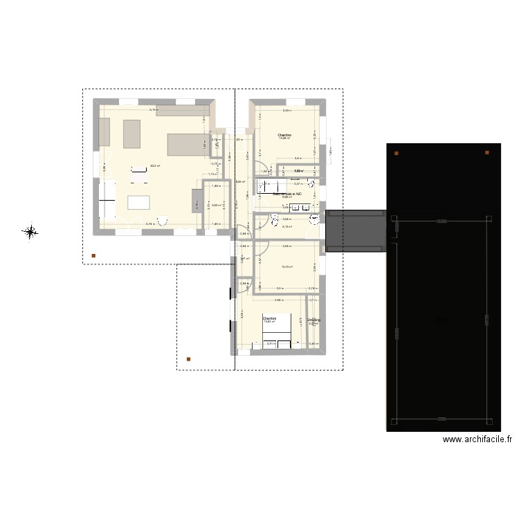 Maison 2025-2. Plan de 12 pièces et 173 m2
