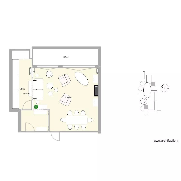 lavoisier 10. Plan de 3  et 56 m²