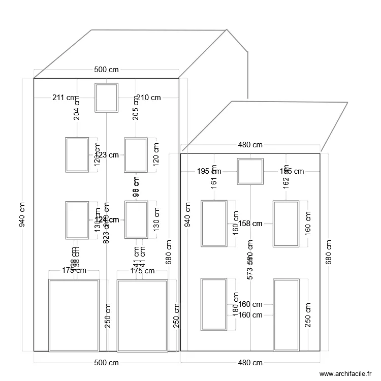 plan de fa&ccedil;ade castres. Plan de 