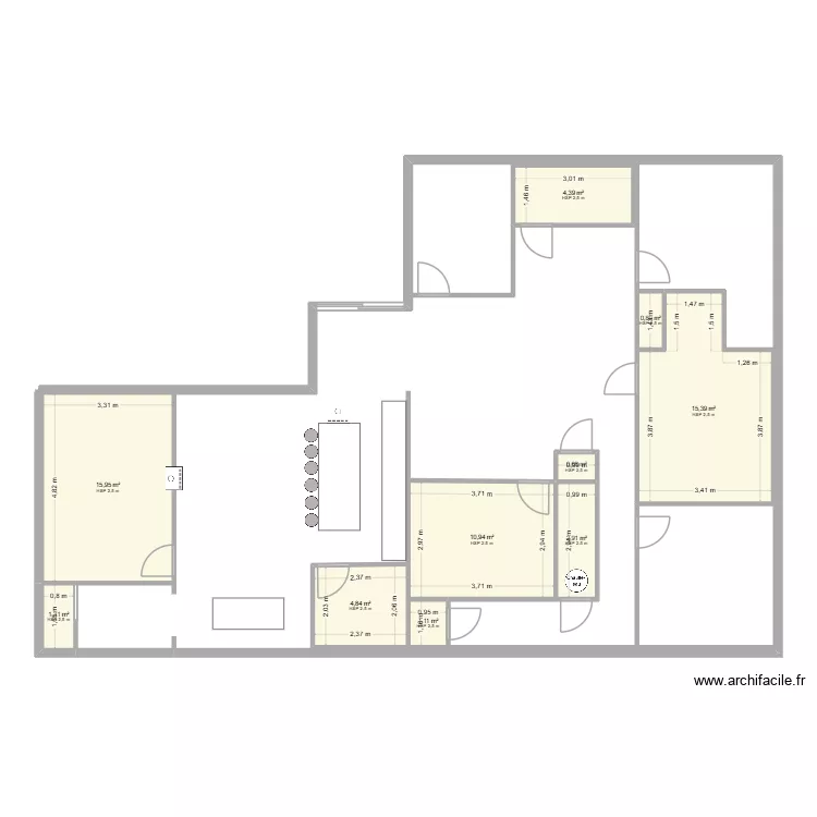 maison. Plan de 10  et 58 m²