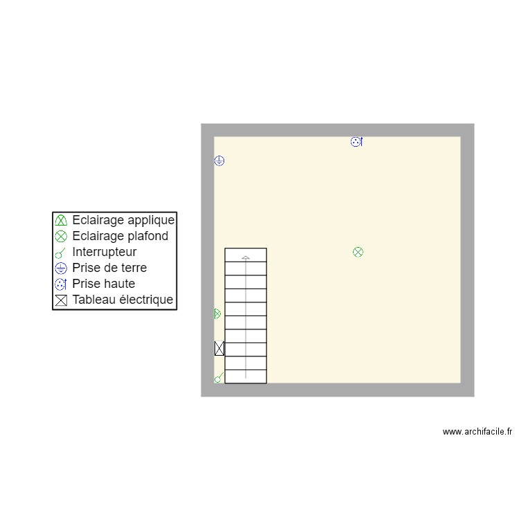 NOYELLE SOUS BELLONNE CAVE. Plan de 1 pièce et 23 m2