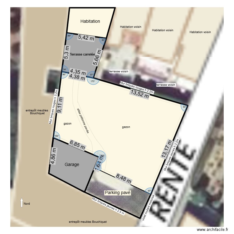 2026 01 02 projet Reumaux - avant travaux. Plan de 5 pièces et 293 m2