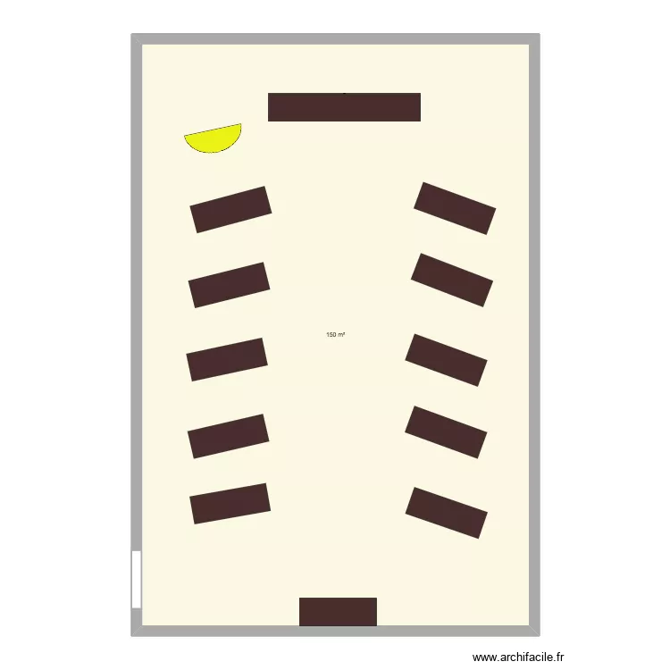 mariage. Plan de 1  et 150 m²