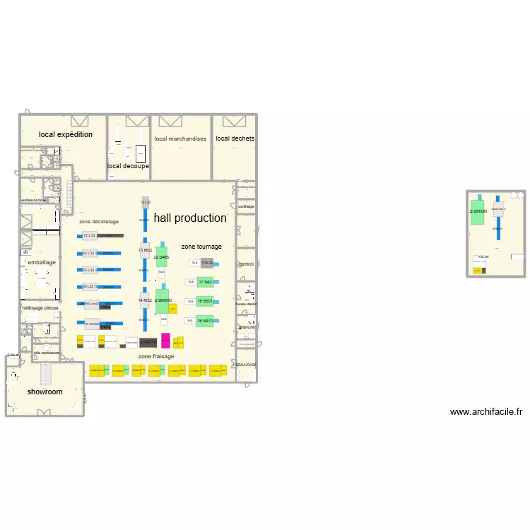 ATELIER FRAIPONT NEW  PLAN MACHINES 2. Plan de 