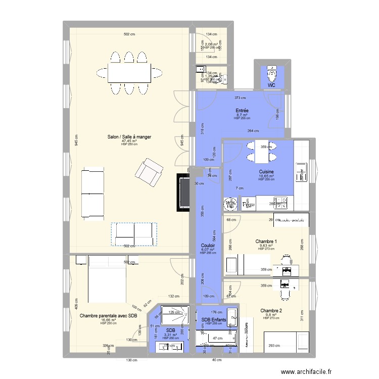 16 Ecoles Projet MAJ Faux plafonds. Plan de 12 pièces et 120 m2