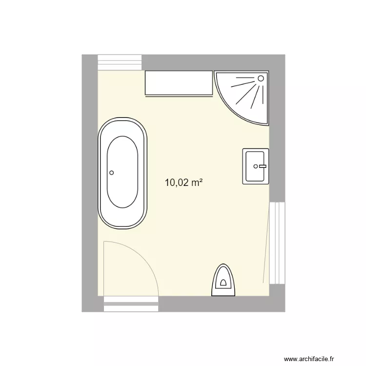 Salle de Bain OG V1. Plan de Salle de Bain OG V1. Plan de